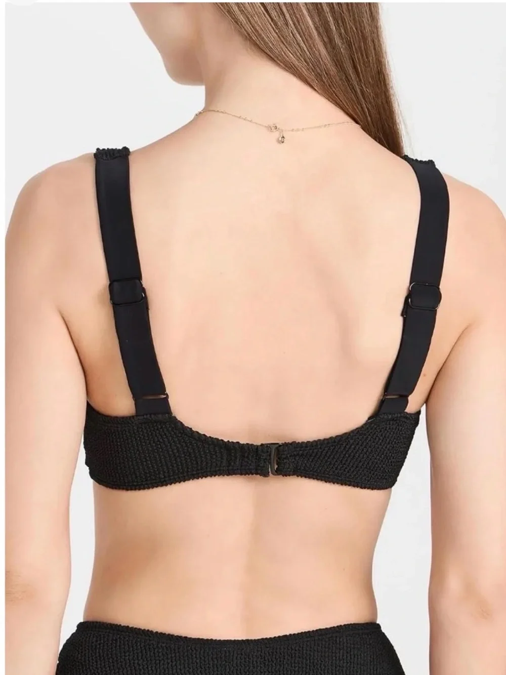 GOOD AMERICAN Black Always Fits Triangle Bikini Top